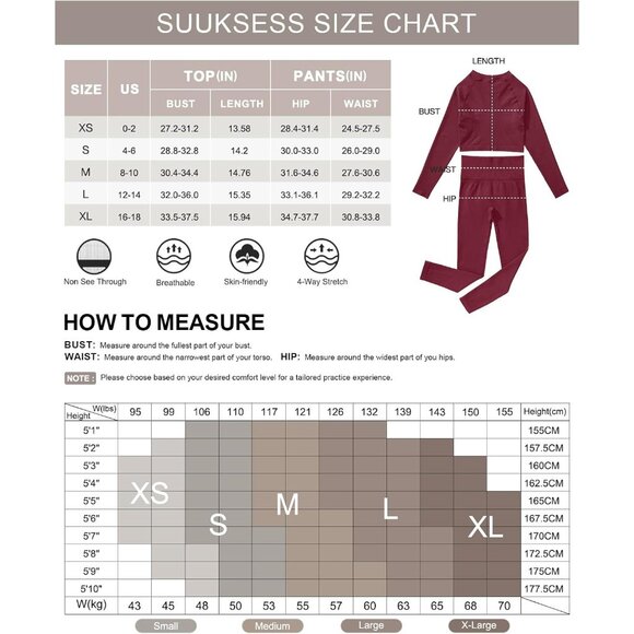 Women's Brown 2 Piece Workout Sets Hidden Scrunch Hip Lifting Seamless Yoga Crop - Picture 6 of 7